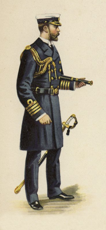 Cornwallin ja Yorkin herttua meripalveluksessaan, 1892 (chromolitho) tekijältä Henry Payne