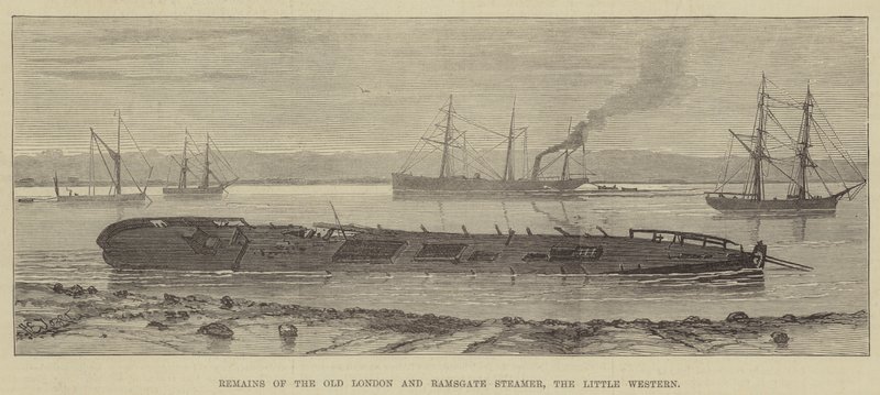 Vanhan Lontoon jäänteet ja Ramsgate Steamer, Little Western tekijältä Henry Spernon Tozer