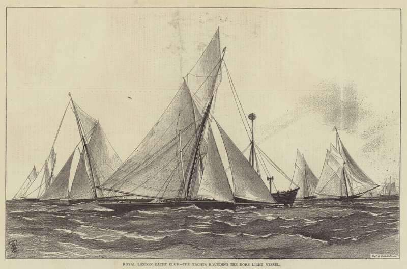 Royal London Yacht Club, Yachts kiertää Nore Light Vessel tekijältä Henry Spernon Tozer