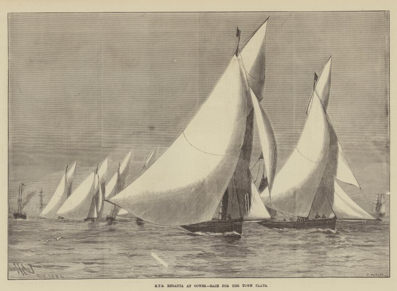 Royal Yacht Squadron Regatta Cowesissa, Kilpa kaupungin lautasta tekijältä Henry Spernon Tozer