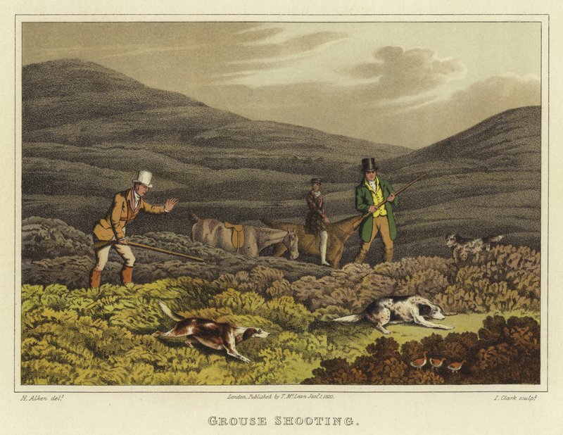 Metsän ammunta (chromolitho) tekijältä Henry Thomas Alken