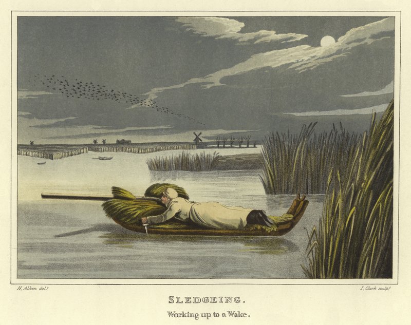 Kelkkailu (chromolitho) tekijältä Henry Thomas Alken