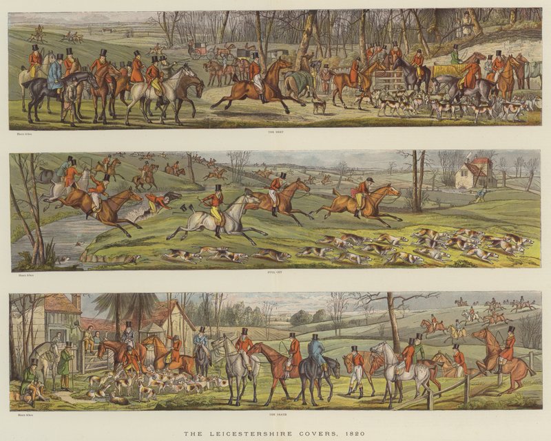 Leicestershiren kannet, 1820 (chromolitho) tekijältä Henry Thomas Alken