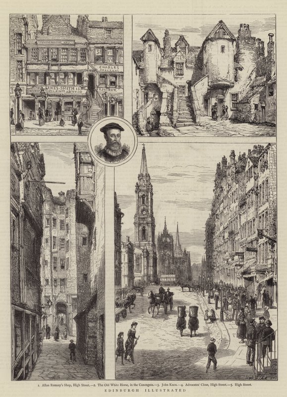 Edinburgh kuvitettu tekijältä Henry William Brewer