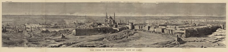 Egyptin kriisi, panoraamanäkymä Kairoon tekijältä Henry William Brewer