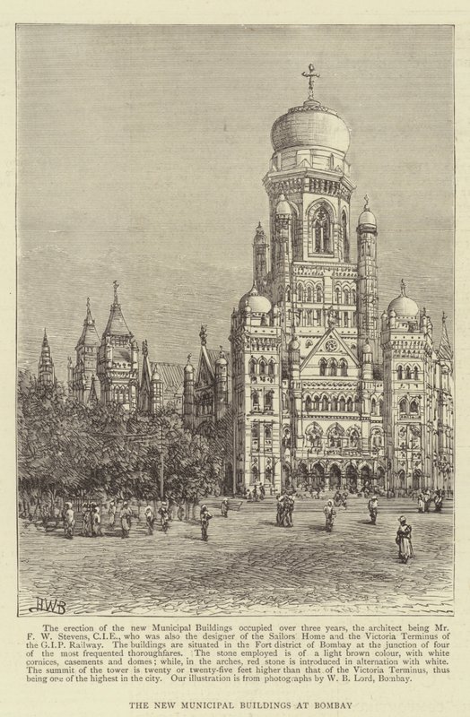 Bombayn uudet kunnantalot tekijältä Henry William Brewer