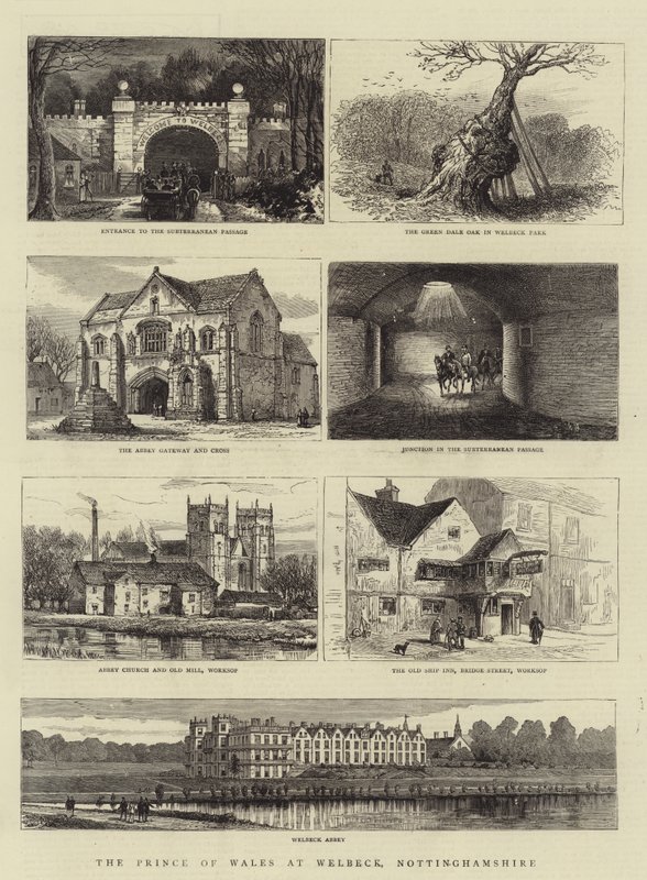 Walesin prinssi Welbeckissä, Nottinghamshiressä tekijältä Henry William Brewer