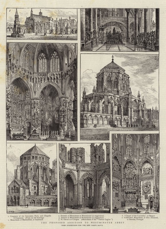 Ehdotettu lisäys Westminster Abbeyyn tekijältä Henry William Brewer