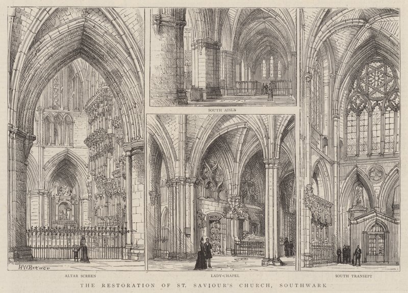 Pyhän Vapahtajan kirkon restaurointi, Southwark tekijältä Henry William Brewer