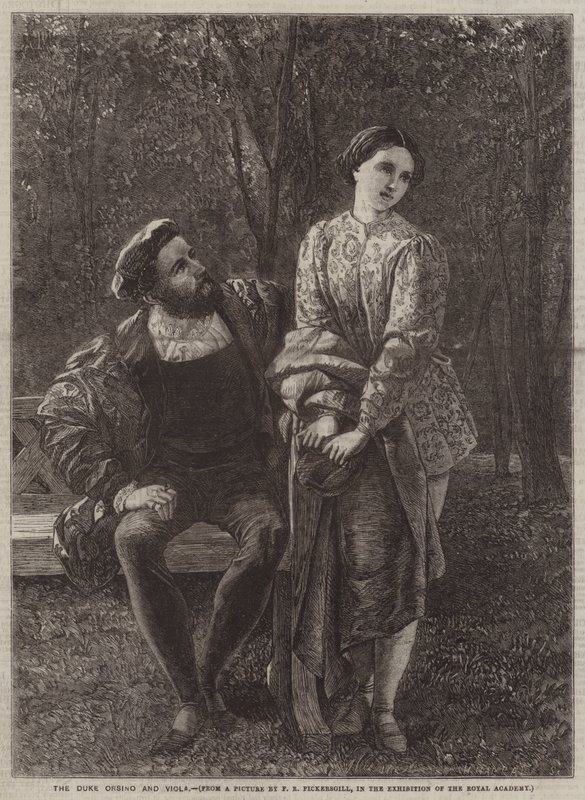 Herttua Orsino ja Viola tekijältä Henry William Pickersgill