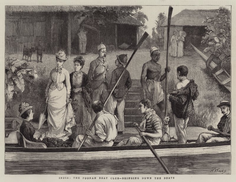 Intia, Poonah Boat Club, joka kaataa veneet tekijältä Henry Woods