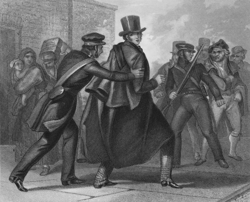 Irlannin kansallismielisen poliittisen johtajan William Smith OBrienin pidätys, 1848 tekijältä Henry after Warren
