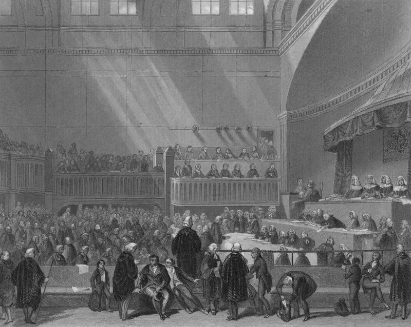 Irlannin poliittisen johtajan Daniel OConnellin oikeudenkäynti vuonna 1844 tekijältä Henry after Warren