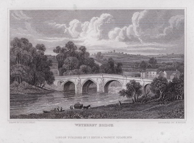 Wetherby Bridge (kaiverrus) tekijältä Henry (after) Gastineau