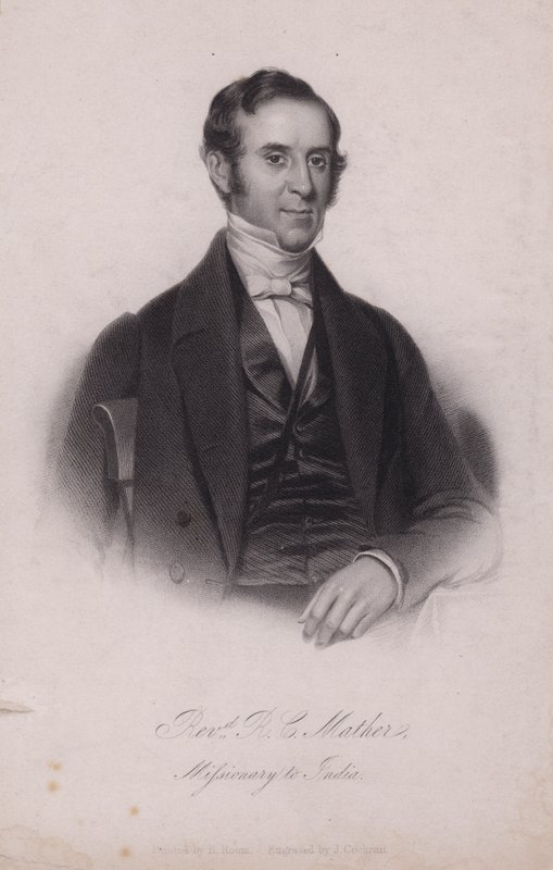 Henry Cotton Mather, englantilainen kristitty lähetyssaarnaaja Intiassa (kaiverrus) tekijältä Henry (after) Room
