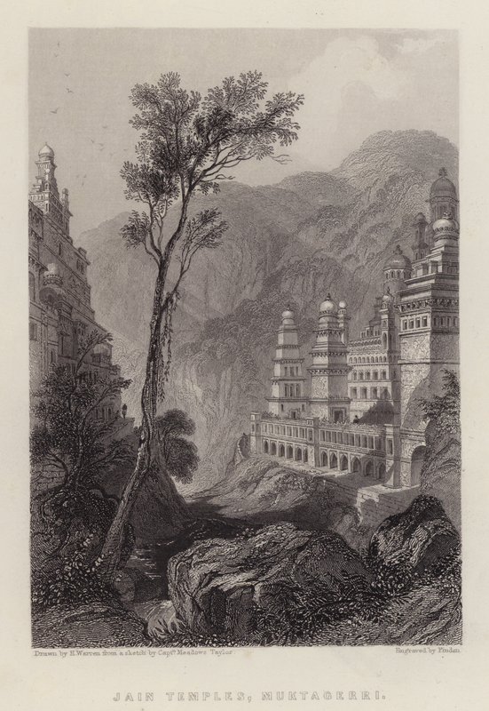 Jain-temppelit, Muktagerri (väri litho) tekijältä Henry (after) Warren