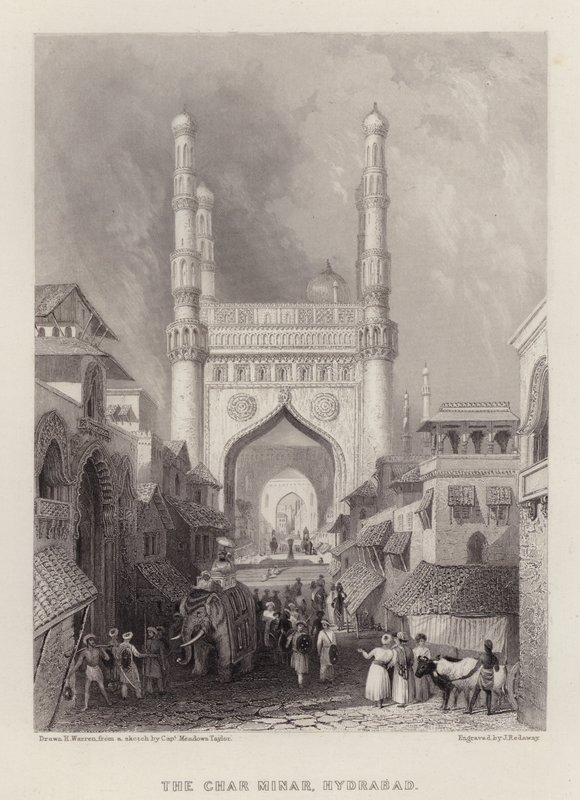 T Char Minar, Hyderabad (Kalor Litho) tekijältä Henry (after) Warren