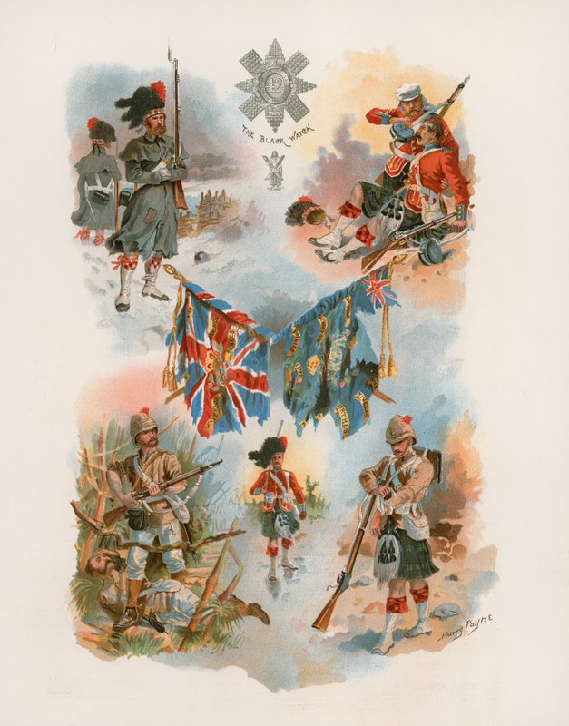 42nd Royal Highlanders, The Black Watch (chromolitho) tekijältä Henry A. Payne