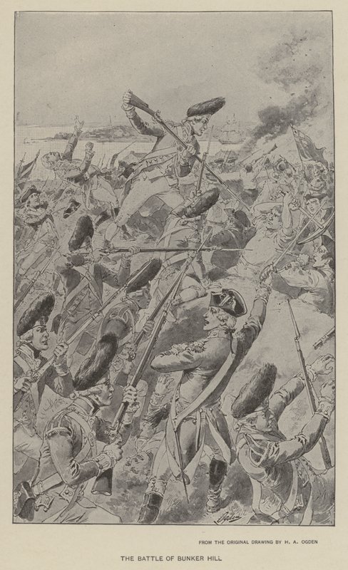 Bunker Hillin taistelu (litho) tekijältä Henry Alexander (after) Ogden