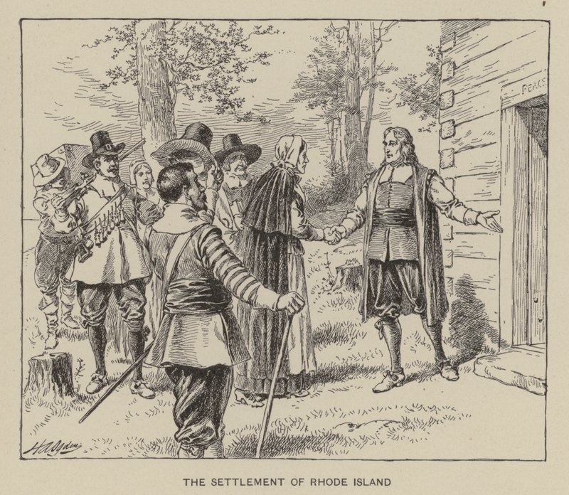 Rhode Islandin asutus (litho) tekijältä Henry Alexander (after) Ogden