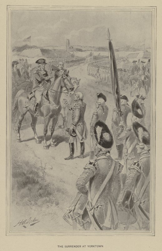 Antautuminen Yorktownissa (litho) tekijältä Henry Alexander (after) Ogden