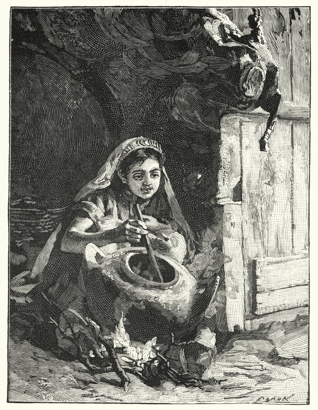 Kuohuva ruukku tai chaldron (litho) tekijältä Henry Andrew Harper