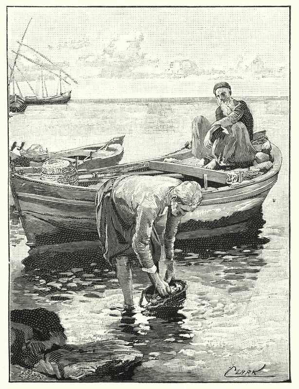 Kalastajat Tiberiaanmerellä (litho) tekijältä Henry Andrew Harper