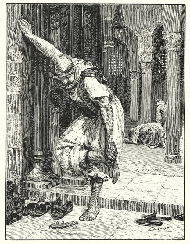 Kenkien riisuminen, itämainen tapa (litho) tekijältä Henry Andrew Harper