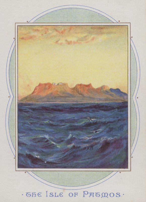 Patmossaari (chromolitho) tekijältä Henry Andrew Harper