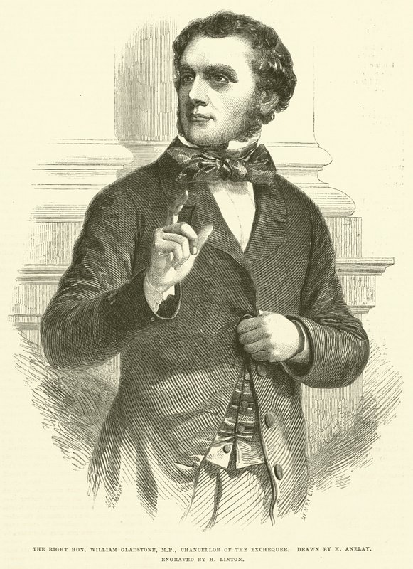 Oikea, arvoisa William Gladstone, kansanedustaja, valtiovarainministeri tekijältä Henry Anelay
