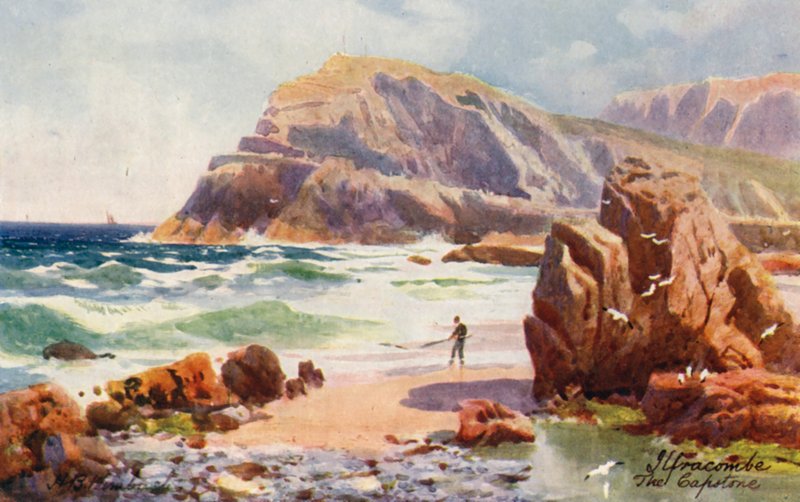 The Capstone, Ilfracombe (värilitro) tekijältä Henry B. (after) Wimbush