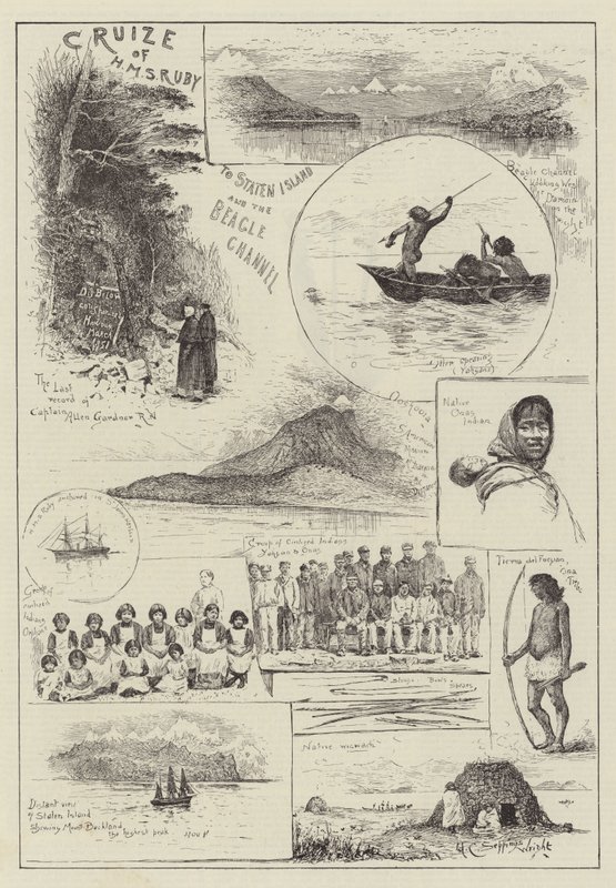 HMS Rubyn risteily Staten Islandille ja Beagle Channelille tekijältä Henry Charles Seppings Wright