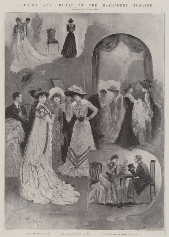 Frocks and Frills, Haymarket-teatterissa. tekijältä Henry Charles Seppings Wright