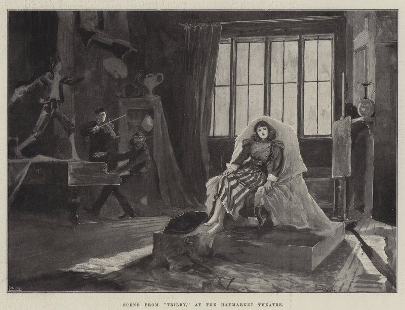 Kohtaus Trilbystä Haymarket-teatterissa tekijältä Henry Charles Seppings Wright