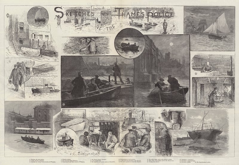 Luonnokset Thamesin poliisista tekijältä Henry Charles Seppings Wright
