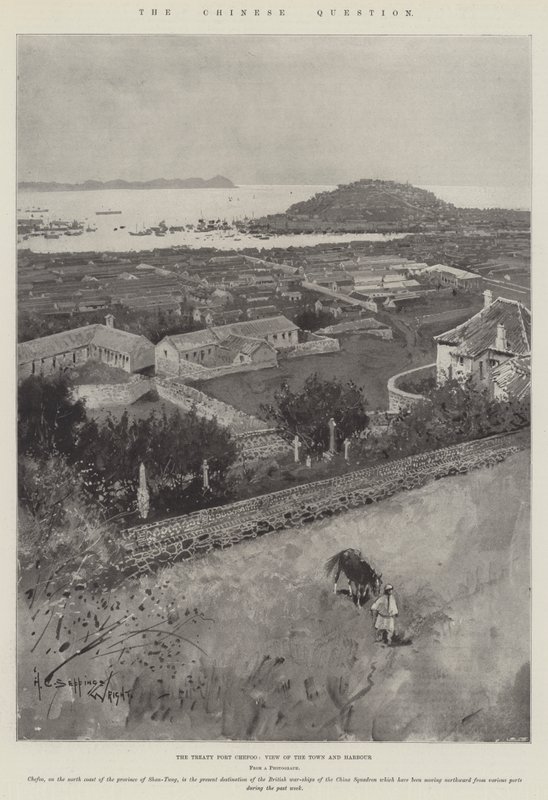 Kiinan kysymys, sopimus Port Chefoo, Näkymä kaupunkiin ja satamaan tekijältä Henry Charles Seppings Wright