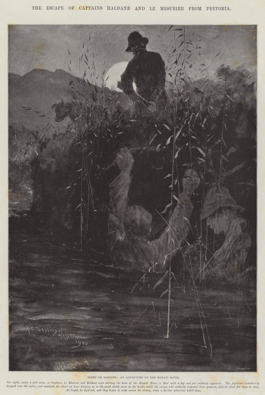 Kapteenit Haldanen ja Le Mesurierin pako Pretoriasta tekijältä Henry Charles Seppings Wright