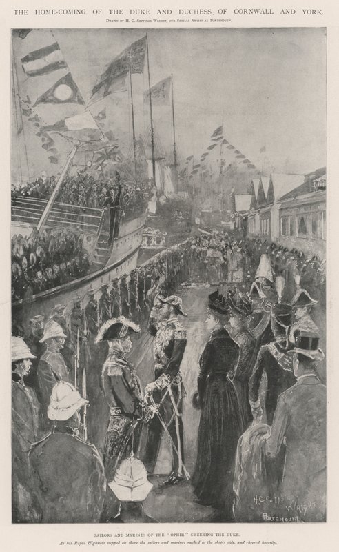Cornwallin ja Yorkin herttuan ja herttuattaren kotiintulo tekijältä Henry Charles Seppings Wright