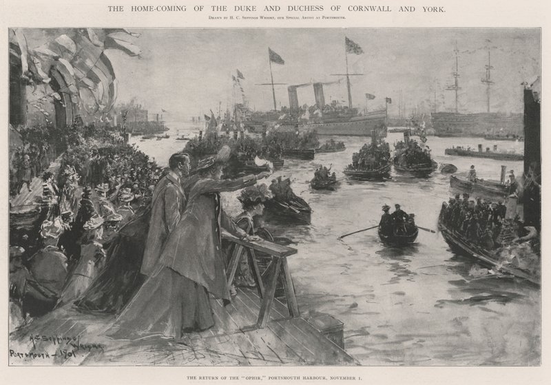Cornwallin ja Yorkin herttuan ja herttuattaren kotiintulo tekijältä Henry Charles Seppings Wright