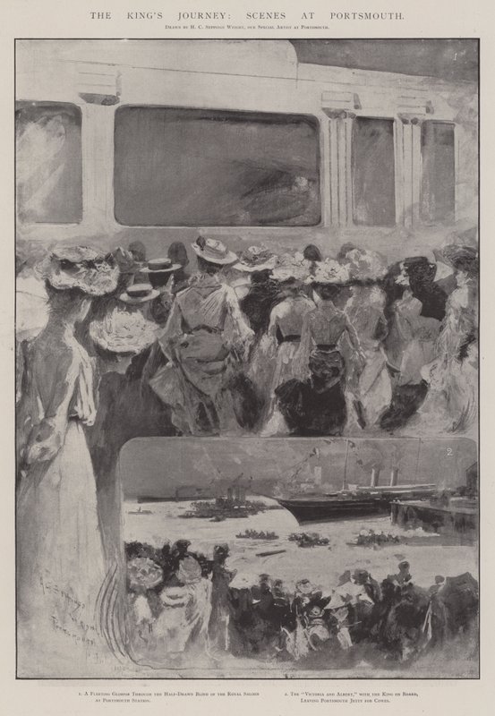 Kuninkaan matka, kohtauksia Portsmouthissa tekijältä Henry Charles Seppings Wright
