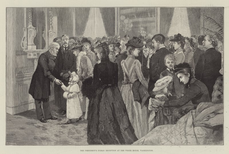 Presidentin julkinen vastaanotto Valkoisessa talossa, Washingtonissa tekijältä Henry Charles Seppings Wright