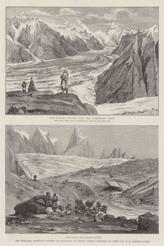 Baltistanin Himalajan vuoristomaisema eli Little Thibet tekijältä Henry Haversham Godwin Austen