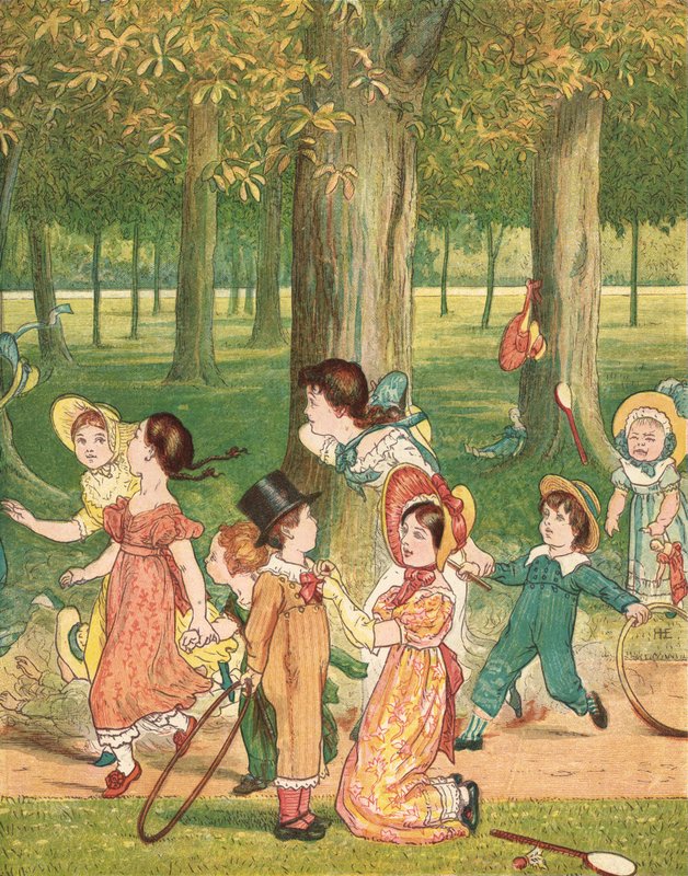 Frolicking People (väri litho) tekijältä Henry Hetherington Emmerson