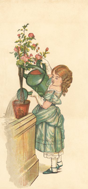 Prinsessapuutarhanhoito (väri litho) tekijältä Henry Hetherington Emmerson