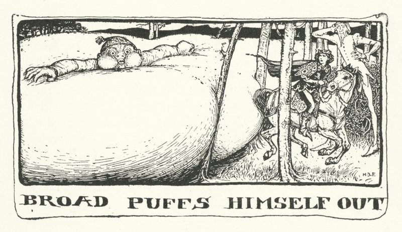Leveä puhaltaa itsensä ulos (kaiverrus) tekijältä Henry Justice Ford