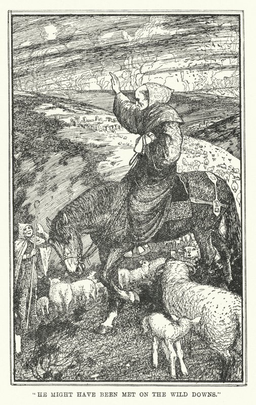 "Hänet on saatettu tavata villillä alamailla" (litho) tekijältä Henry Justice Ford