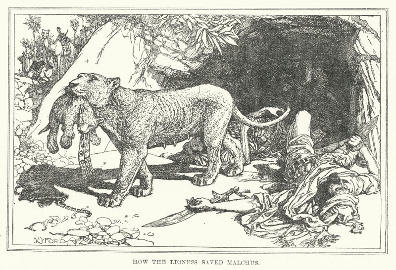 Kuinka leijona pelasti Malchuksen (litho) tekijältä Henry Justice Ford