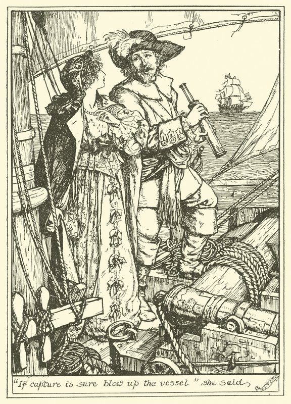 "Jos Capture on varma Räjäytä alus", hän sanoi (kaiverrus) tekijältä Henry Justice Ford