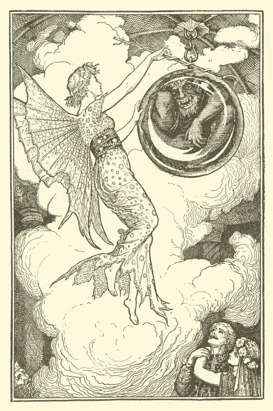 Prinssi Narcissus ja prinsessa Potentilla (kaiverrus) tekijältä Henry Justice Ford