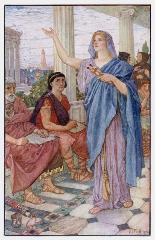 Synesius osallistuu Hypatian luennoille tekijältä Henry Justice Ford